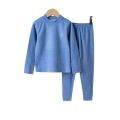 Children's thermal underwear set, silk wool baby autumn clothes, autumn pants, sanded wool boys, girls, loungewear, base shirts. 