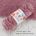 100g Chenille Velvet Yarn Soft Blended Knitting Wool Crochet thread Hand Knitting Carpet Sweater DIY Scarf Coat Baby Blanket. 