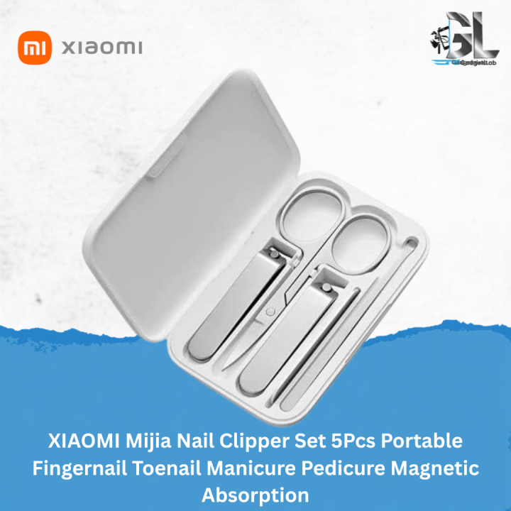 XIAOMI Mijia Nail Clipper Set 5Pcs Portable Fingernail Toenail Manicure Pedicure Magnetic Absorption
