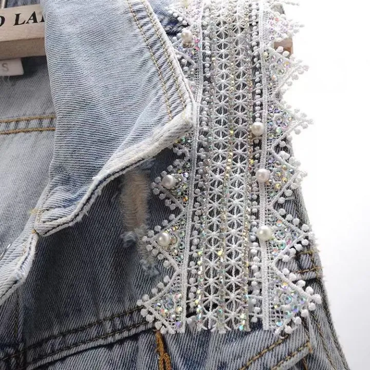 2023Spring%20New%20Korean%20Style%20Lace%20Bead%20Denim%20Vest%20Women's%20Short%20Sleeveless%20Tank%20Top%20Top%20Waistcoat%20Fashion%20-%20Image%205