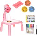 Toyshine Colorful Drawing Board Erasable Doodle Board for Kids with Projection Lamp, Educational Toys Gifts for Age 1 2 3 4 5 Girls Boys Birthday Pink. 