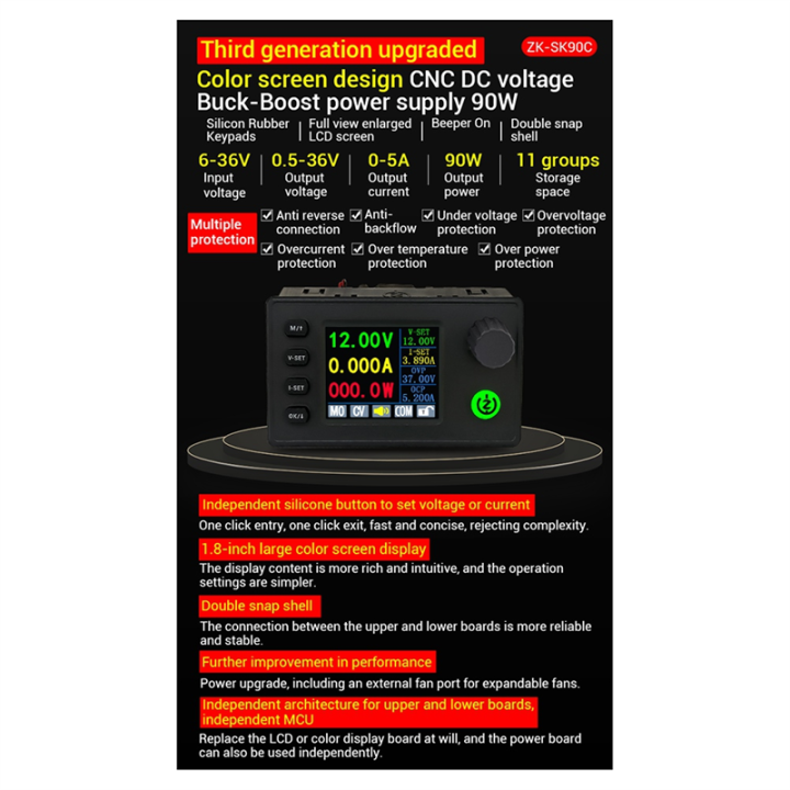 FORIDE%20SK90C%20CNC%20Adjustable%20Voltage%20Regulation%20Power%20Supply%20Constant%20Voltage%20and%20Constant%20Current%20Charging%20Module%2090W%20-%20Image%203