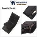 MENSPE Men Wallet Card Case Soft PU Wallet Business Wallets H Zipper Multi-Card Position ID Credit Cards Holders Solid Color Travel Purses Pouch. 