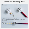 30PCS Led Strip Light Connectors Solderless 2Pin 8mm LED Connectors Strip to Wire for 5-24v Single Color LED Light Tape. 