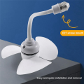 E27 Screw-in Universal Fan,3 Blades E27 Thread Base Ceiling Fan,Low Noise Cooling Fan,E27 Thread Ceiling Fan.