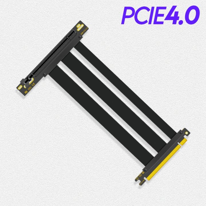 PCIE%204.0x16%20Riser%20Cable%20EMI%20Shielded%20High-Speed%20Flexible%20Extender%20PCI%20Express%20Gen%204%20for%20Graphics%20Card%20Mini%20SAS%20%5B10cm-200cm%2090%C2%B0%20%5D%20-%20Image%202