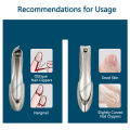 TOGEWITHU Nail Clippers with Catcher, Anti-splash Fingernail Toenail Cutter Manicure Tools Nail Trimmer with Nail File Sharp and Durable. 