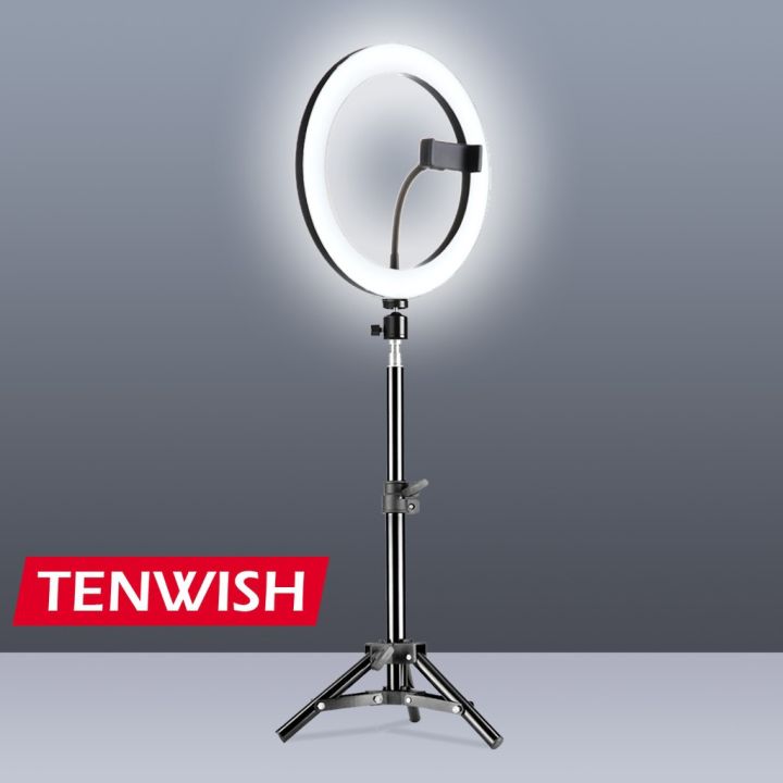 Ring%20Light%2026cm%20Dimmable%20LED%20Ringlight%20Tripod%20Stand%20Phone%20Holder%20Makeup%20Photography%20Selfie%20-%20Image%202