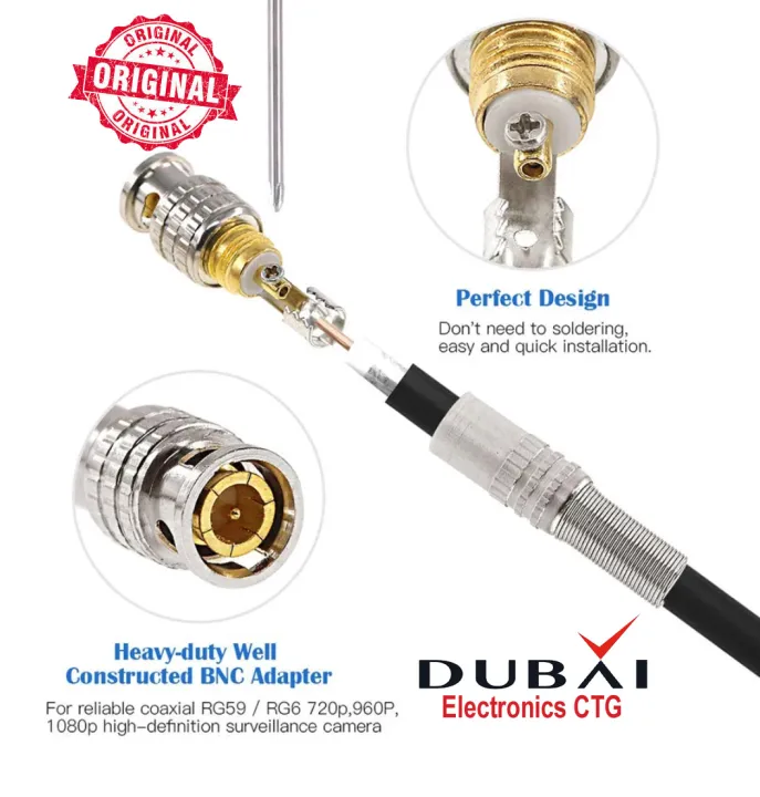 Metal%20BNC%20Connector%20FOR%20Security%20Camera,%20Pack%20of%205%20Connector%20-%20Image%203