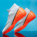 High-Top Soccer Shoes Boys and Girls Broken Nail Artificial Lawn Spike Student Competition Training Football Shoes.