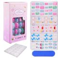120pcs/Set Cartoon Design Children Nails Art Girl Convenient Wearable Stick On False Nails Tips Cute Press On Nail Strips.