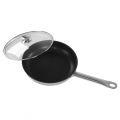 Non Stick Cookware, Corrosion Resistant Non Stick Pan 304 Stainless Steel Scratch Proof Dishwasher Safe with Lid for Fried Fish. 