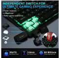 GTX300 Colorful LED Backlight Ergonomic Gaming Keyboard and Mouse for PC Laptop. 
