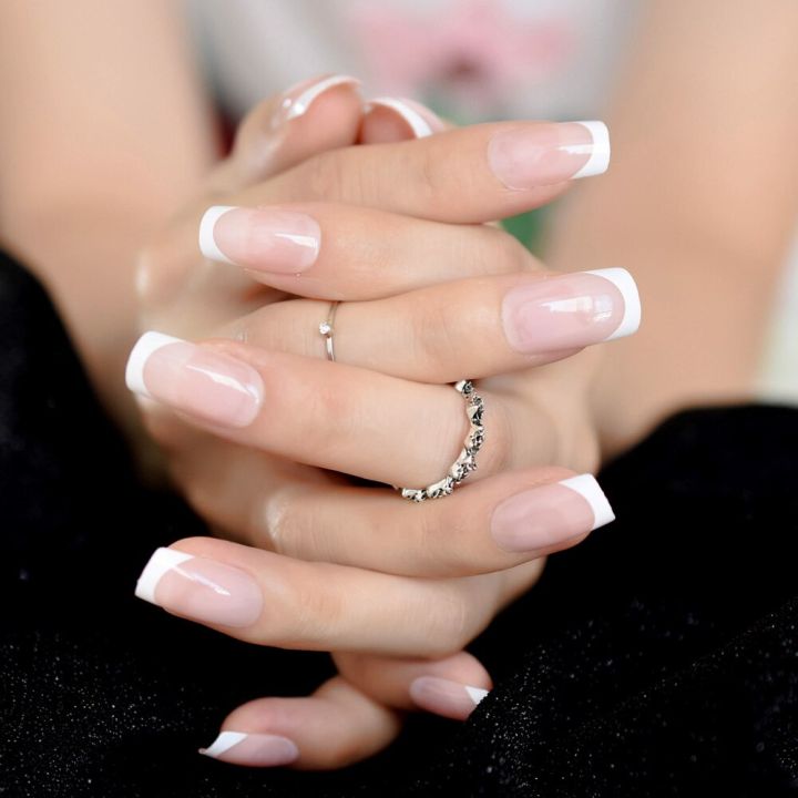 %E3%80%90The%20road%20to%20happiness%20Store%E3%80%91Hello%20Paris%20Classical%20French%20Nail%20Natural%20Nails%20Square%20French%20Style%20Smile%20Line%20Finfernails%20-%20Image%203