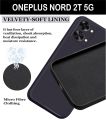 OnePlus Nord 2T, Slim Fit Silky And Soft Touch Finish Silicone Matte Finish TPU - Black (With Logo). 