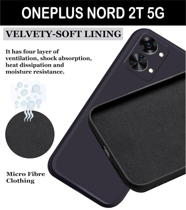 OnePlus%20Nord%202T,%20Slim%20Fit%20Silky%20And%20Soft%20Touch%20Finish%20Silicone%20Matte%20Finish%20TPU%20-%20Black%20(With%20Logo)%20-%20Image%202
