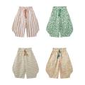 Children's Casual Floral Pants Summer Countryside-style Girls Thin Floral Comfortable Loose Trousers Toddler Mosquito Pants Kids. 