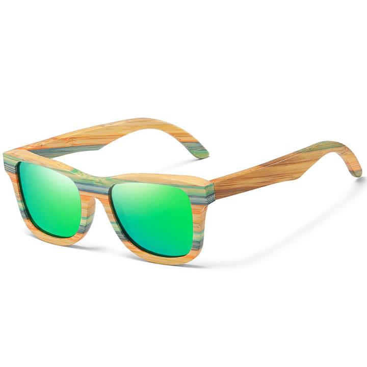 EZREAL Skateboard Wood Bamboo Sunglasses Polarized for Women Mens New Brand Designer Wooden Sun Glasses UV Protection Lens S3834