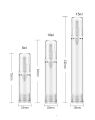 5 x 5ML 10ML 15ML Transparent Airless Pump Vacuum Bottle Plastic Travel Bottle 1/3oz 1/2OZ Airless Lotion Pump Container.