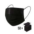 50 PCS Non-oven Surgical Face Mask Pack Blue And Black.