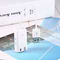 White USB 2.0 Channel Virtual 7.1 effect Xear 3D Audio Sound Card Adapter For XP. 