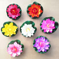 PRODUCTEI 10/18cm Artificial Lotus Plant DIY Water Lily Simulation Floating Lotus Garden Pond Fish Tank Decoration Artificial Flowers. 
