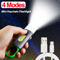 New Mini COB Keychain Flashlight Rechargeable Outdoor LED Camping Work Lights Torch.