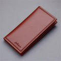 Fashion Long Wallet Multi-layer Card Case Driving License Cover Soft PU Leather Lychee Grain Credit Card ID Holder Ultra-thin Wallet for Men. 