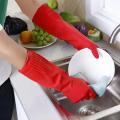 Long Sleeve Latex Dishwashing Gloves For Women Home Kitchen Winter Wash Dishes House Cleaning Protect Hands Red Washing Glo N8i1. 