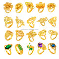 Dubai Gold Ring Jewelry 24K Gold Plated Ring For Women 14K Gold Dragon Ring For Men. 