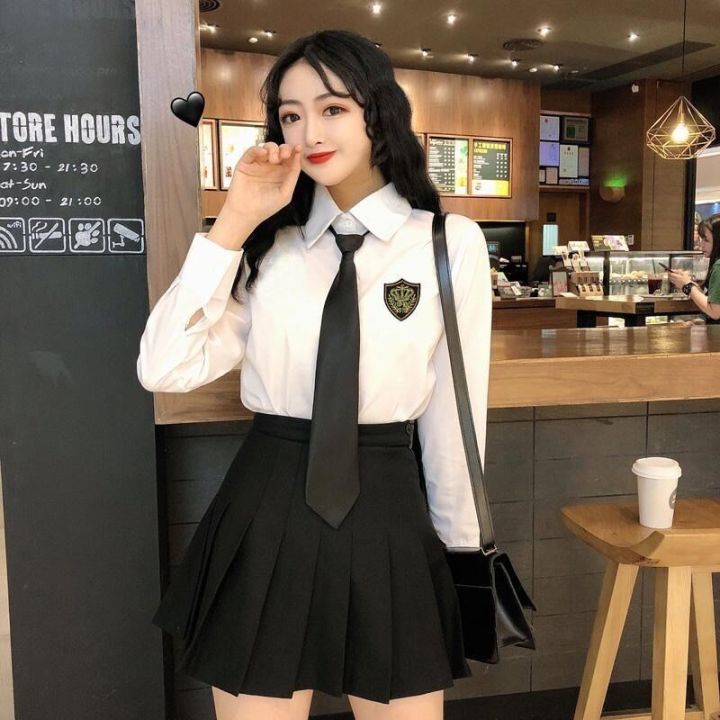 %E3%80%90Three-Piece%20Suit%E3%80%91Two-Piece%20Preppy%20Style%20Pleated%20Skirt%20Suit%20Female%20Summer%20Loose%20Shirt%20Female%20Student%20Korean%20Style%20Uniform%20-%20Image%203