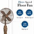 Furnishings 55 Extravagant Victorian Oscillating Indoor Standing Floor Fan. 