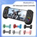 D8 Telescopic Game Controller RGB Light Mobile Phone Gamepad BluetoothCompatible with 6-axis Gyro for Android iOS PS3 PS4 Switch.