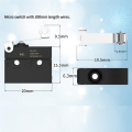 Mini limit switch with lever WS1 IP67 waterproof Mini switch. 