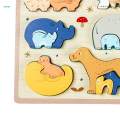 Wooden Matching Puzzle Early Educational Montessori Toy for Baby Preschool.