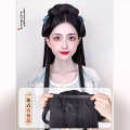 Hanfu wig integrated hairband, lazy person, style bun, female hand, remnants of party, ancient costume, full head set, soft hair band. 