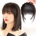 Air Bangs Wig Female Fishbone Plaits Wig Hair Hoop Bangs Natural Forehead Wig Set Invisible Seamless Fake Bangs.