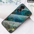 Phone case For OPPO A38 Back cover Fashion Marble Hard Tempered Glass Protector Soft Silicone Cover For OPPO A38 Cover cases.