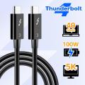 Real Thunderbolt 3 cable 40Gbps PD 100W fast charging Certified Thunderbolt 3 dock usb c cable 20V 5A 5K 4K display TB3 male. 