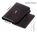 Sky Black color Artificial leather wallet for men.