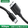 Ugreen USB Type C to Micro B 3.0 Cable Connector For HDD SSD External Hard Drive Disk Smartphone MacBook PC Micro B Cable Data.