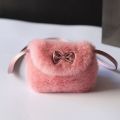 Cute Kids Girls soft Faux Fur Bow-knot bag Fluff Mini Plush Shoulder Bag Crossbody Bags Soft Fur Handbags Bag Purse 5 colors. 
