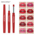 MISS ROSE 1Pc 2 In 1 Double-Headed Matte Lipstick Lip Liner Pencil Waterproof Long Lasting 30 Colors Matte Lip Tube Makeup TSLM2 KKhao. 