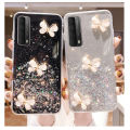 Phone case Huawei Y7A Shiny Ring Case Glitter Soft Transparent Butterfly Cases For Huawei Y7A Back Cover Stars Moon Girls. 