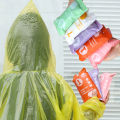 1/7Pcs Portable Morandi Colour Card Raincoat Disposable Thickened Compression Raincoat For Outdoor Travel Camping Waterproof Adult Rain Cover. 