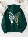 Two -color butterfly zipper hoodie -hoodes women's clothing casual durability.