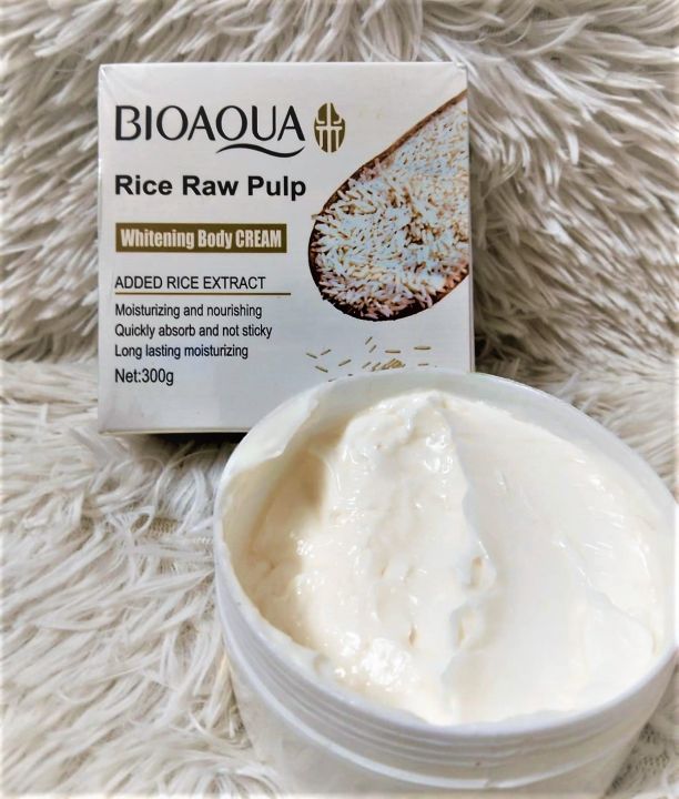 Bioaqua Rice Raw Pulp Body Whitening Cream - 300g