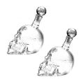 2X 1000Ml Decanter Crystal Skull Glass. 