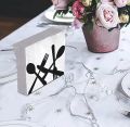 Metal Napkin Holder with Tissue Paper for Table/black /one pc.