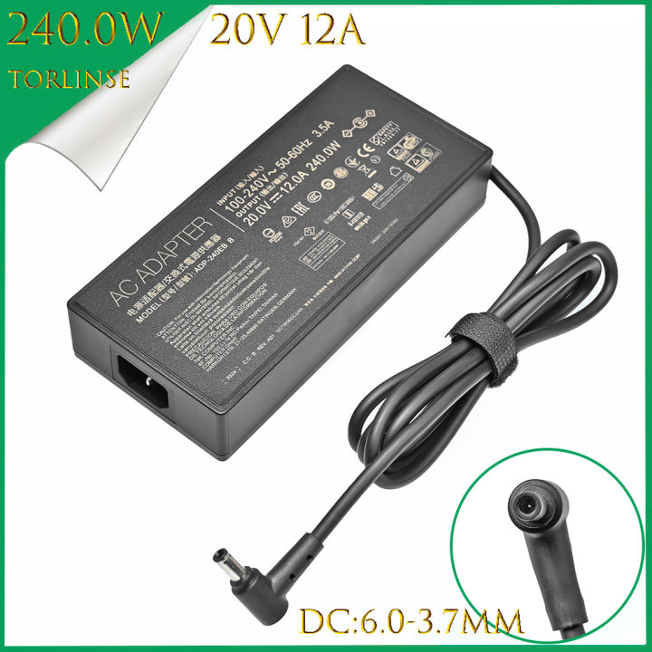 20V 12A 240W 6.0X3.7mm AC Adapter Laptop Charger ADP-240EB B For Asus ROG Strix SCAR 17 G733QM G733QR G733QS G733QSA G17 G713IM
